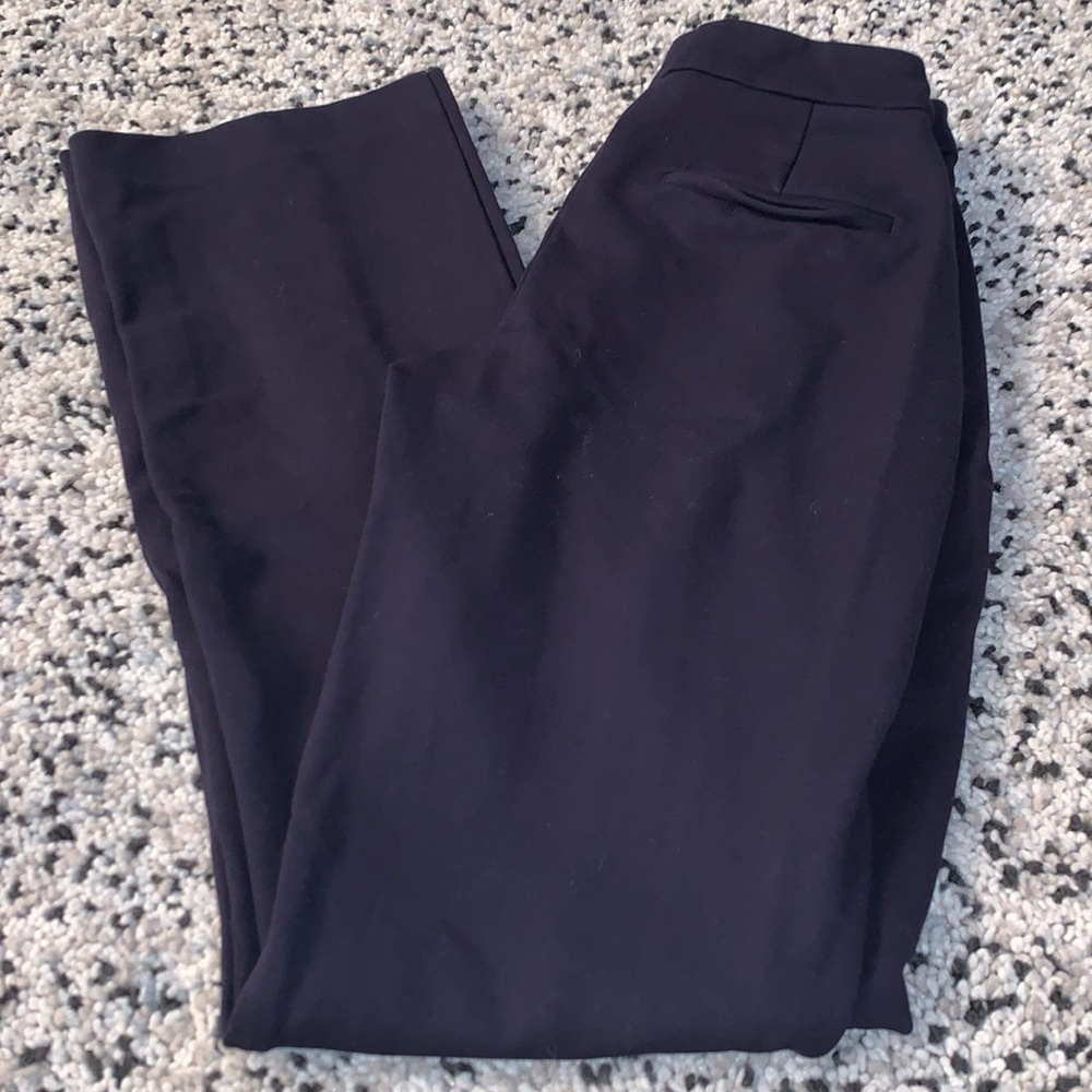 Express - Navy blue , curvy bootcut mid rise pant - 0L